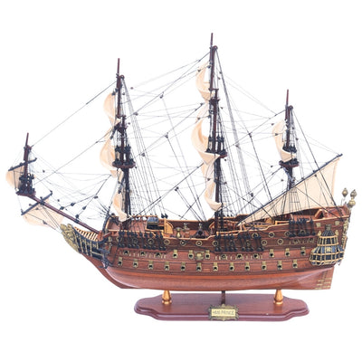 Eksklusiv stor model af sejlskibet HMS Prince 94cm med mulighed for personlig gravering