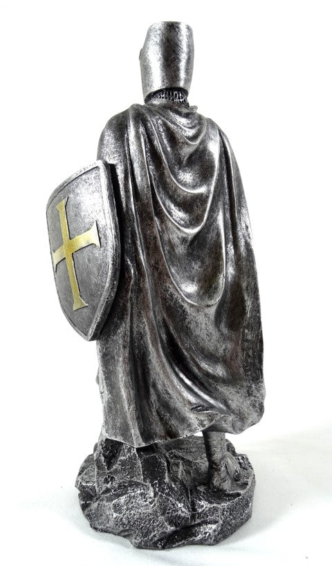 Figur af en korsridder på 30 cm med gravering