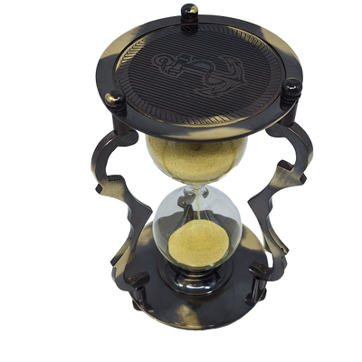 Elegant dekorativt timeglas i messing 5 min - NC2677