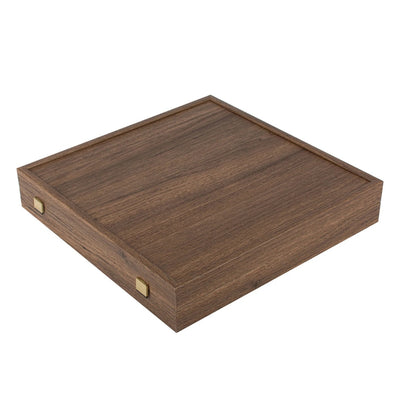 Eksklusive metalskakbrikker – Messingskakbræt 44 x 44cm – Middelalder – S12CBLU