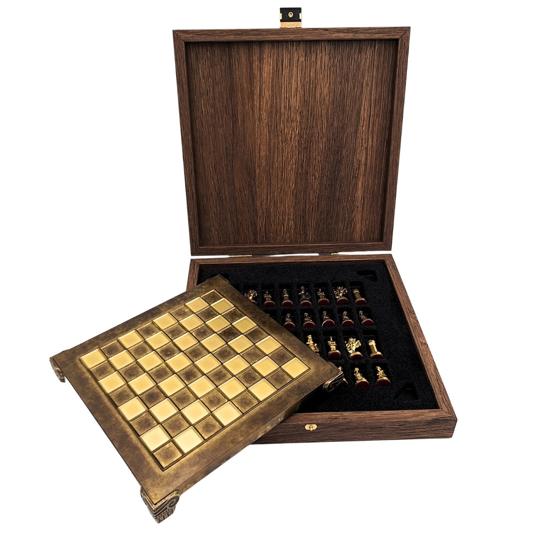 Eksklusive metalskakspil Byzantium 20x20 cm - S1CBRO