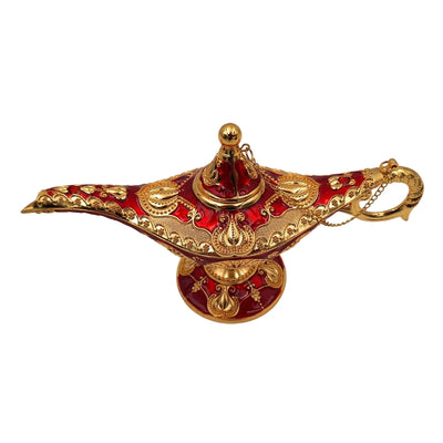 Aladdins lampe LAR med smukke gulddekorationer, 22 x 7 x 11 cm