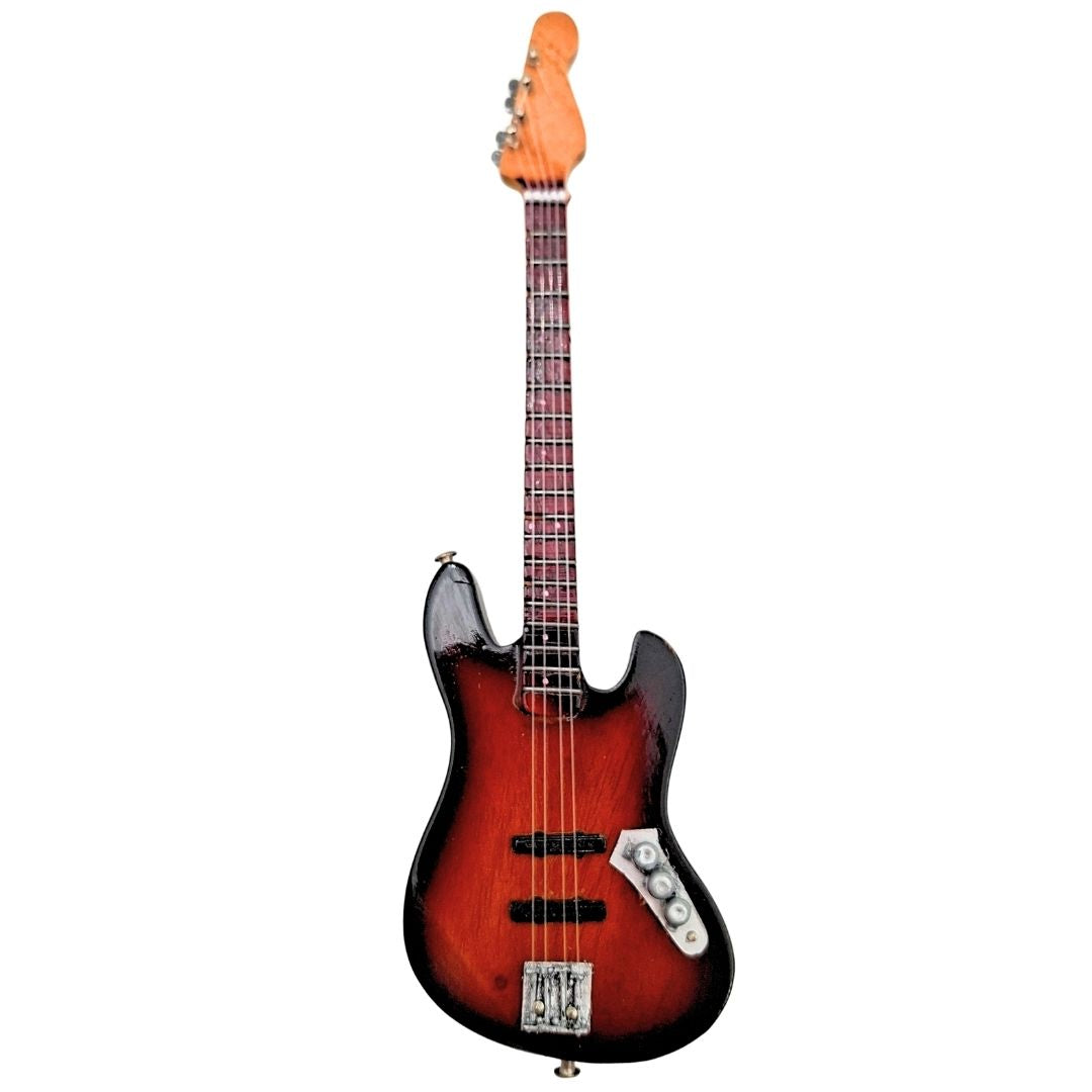 Dekorativ miniguitar på 15 cm med stativ og mulighed for personlig gravering