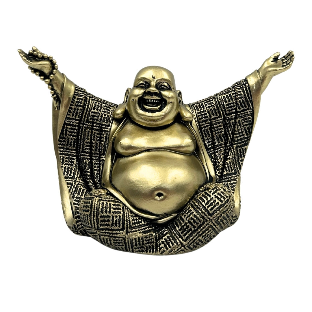 Buddhafigur – glad Buddha – gylden dekoration - 4406FJH