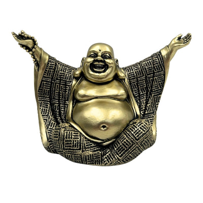 Buddhafigur – glad Buddha – gylden dekoration - 4406FJH