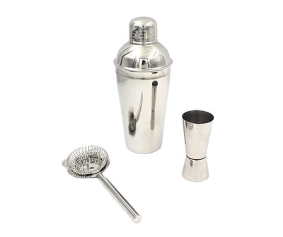 Barmansæt – 3 dele Shaker Jigger Strainer - BS48171