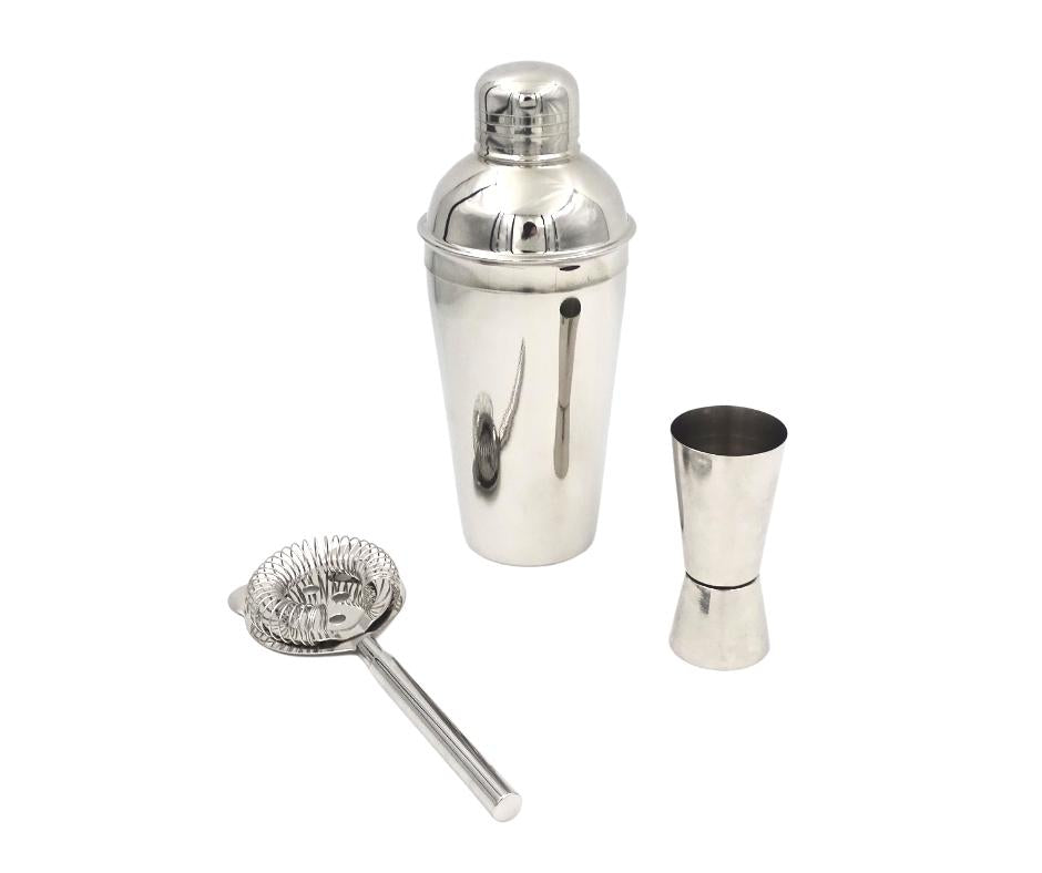 Barmansæt – 3 dele Shaker Jigger Strainer - BS48171