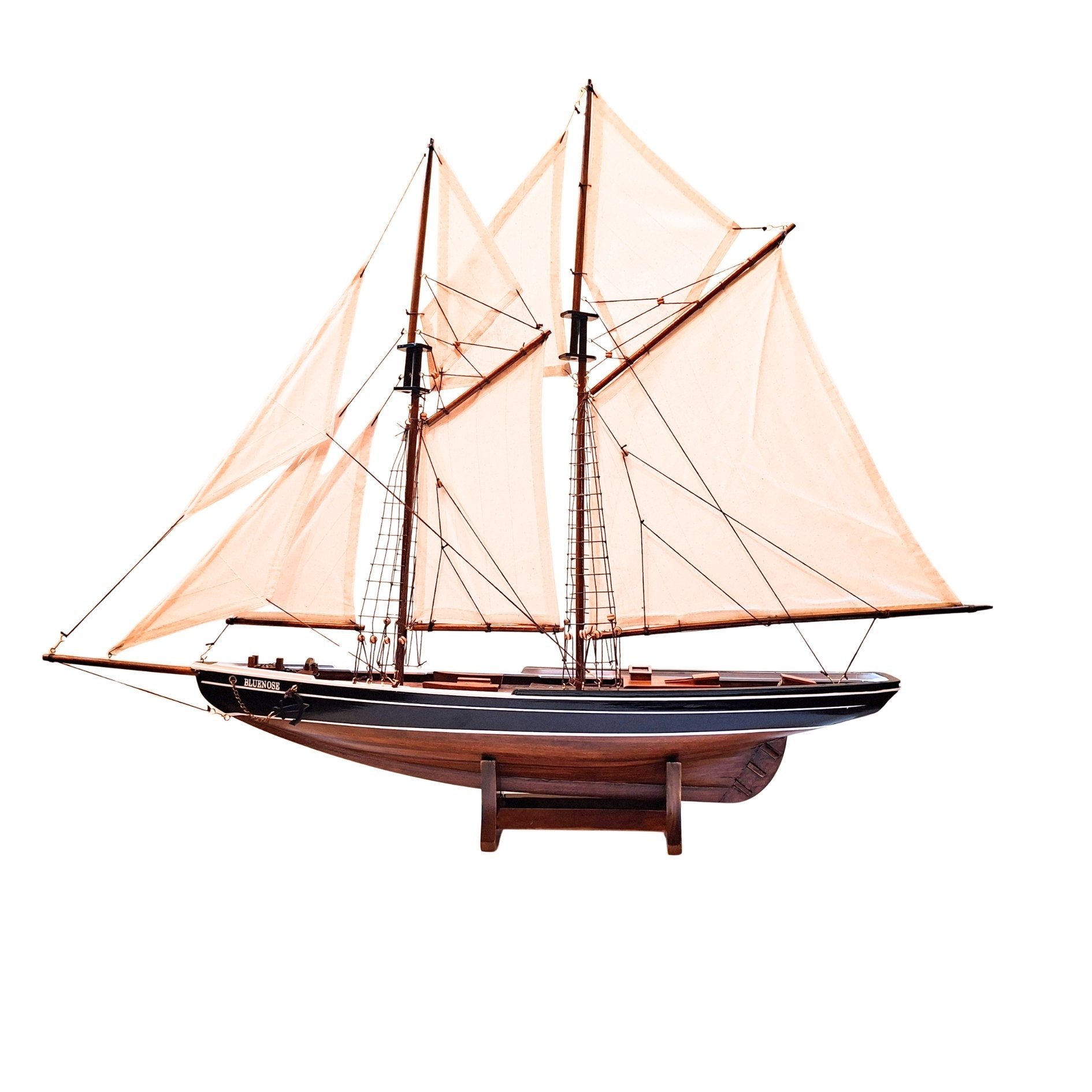 Model af skonnerten Bluenose - maritim dekoration 78 cm – 518