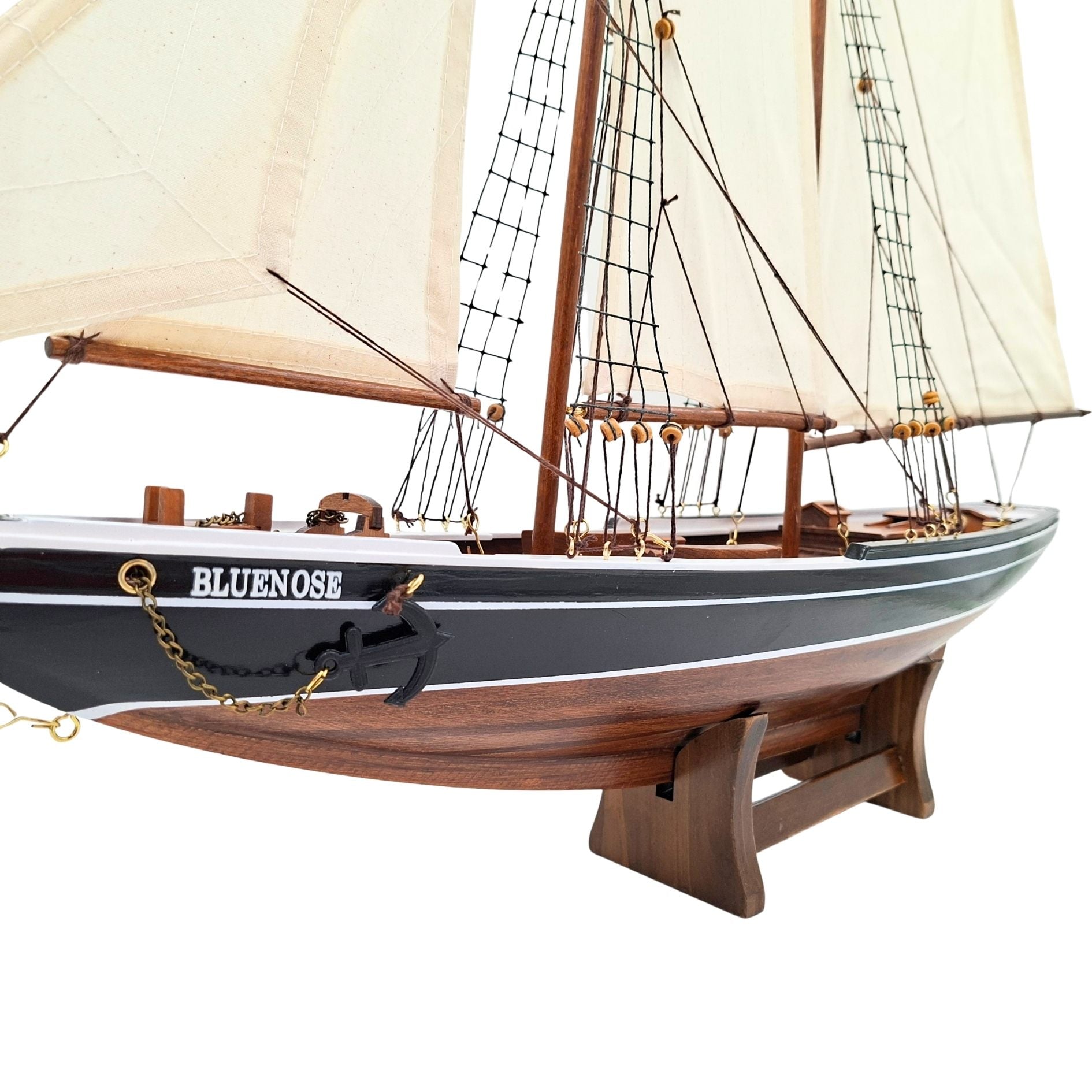 Model af skonnerten Bluenose - maritim dekoration 78 cm – 518