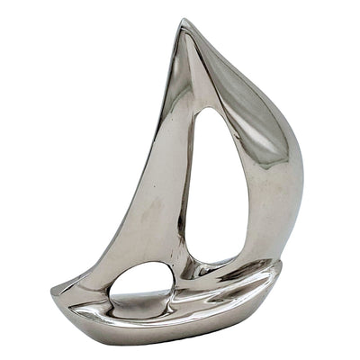 Elegant Sølv Aluminium Yacht 12,5 cm med Mulighed for Gravering