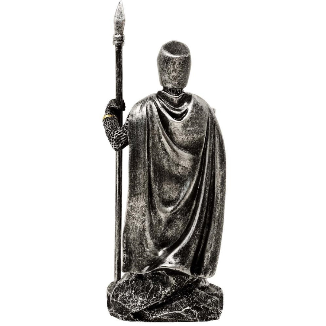 Figur af ridder med lanse 20 cm, polyresin - MC-23080