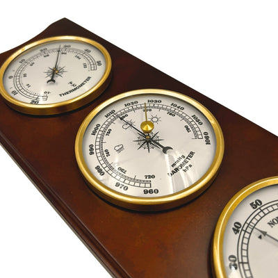 Elegant vejrstation – barometer, termometer, hygrometer, 36cm, retro - YG336