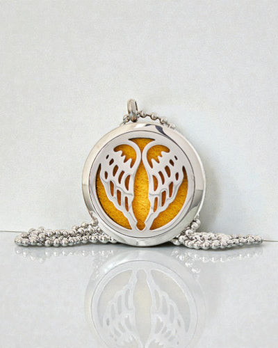Aromalife Angelic Wings halskæde – Duftmedaljon Englevinger 30 mm