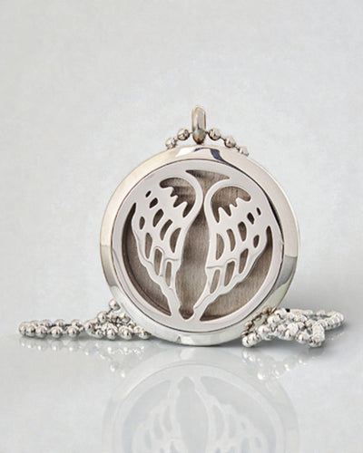 Aromalife Angelic Wings halskæde – Duftmedaljon Englevinger 30 mm