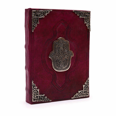 Hefty Red Tan Bog med Hamsa Dekoration