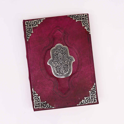 Hefty Red Tan Bog med Hamsa Dekoration