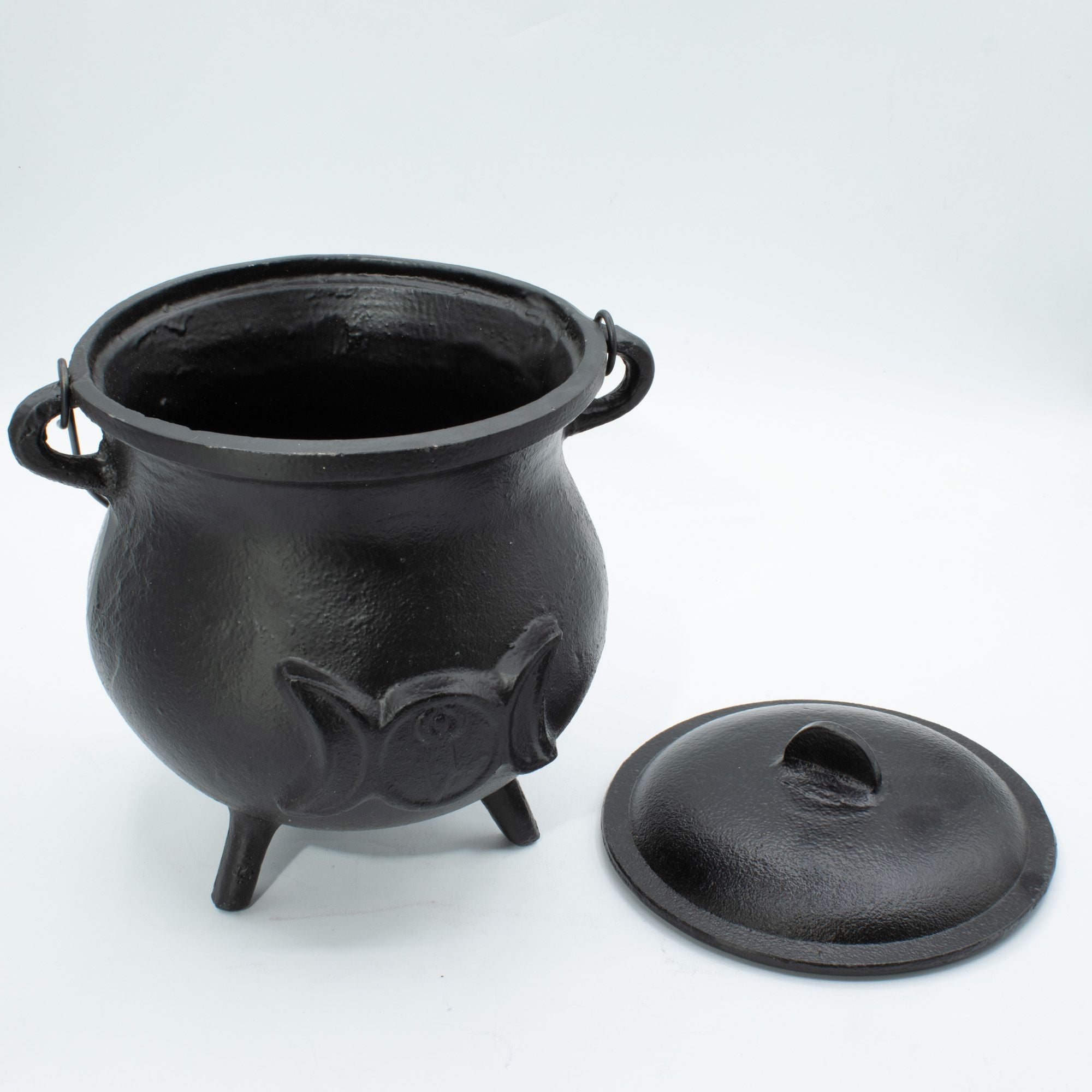 Kæmpe støbejernsgryde med tredobbelt måne 23x18 cm