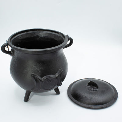 Kæmpe støbejernsgryde med tredobbelt måne 23x18 cm