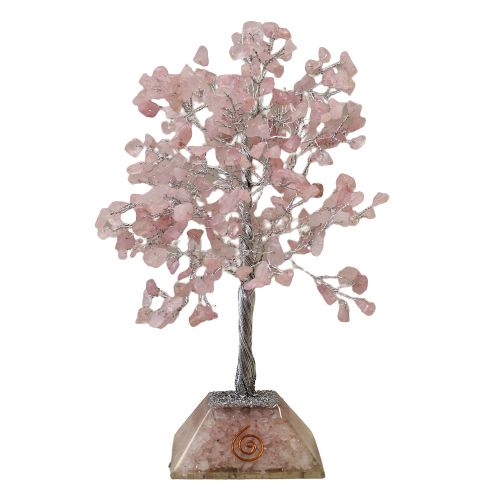 Krystaltræ med Orgonit Base - Pink Kvarts