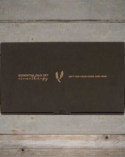 Efterårets naturharmoni – Luksussæt med 12 æteriske olier 5 ml med pipetter