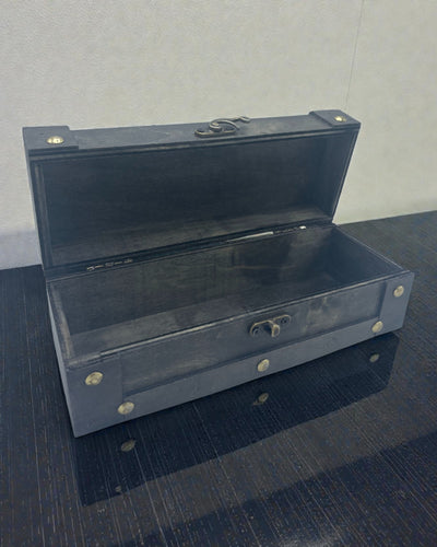 Slank te-ark – langt gråt skrin