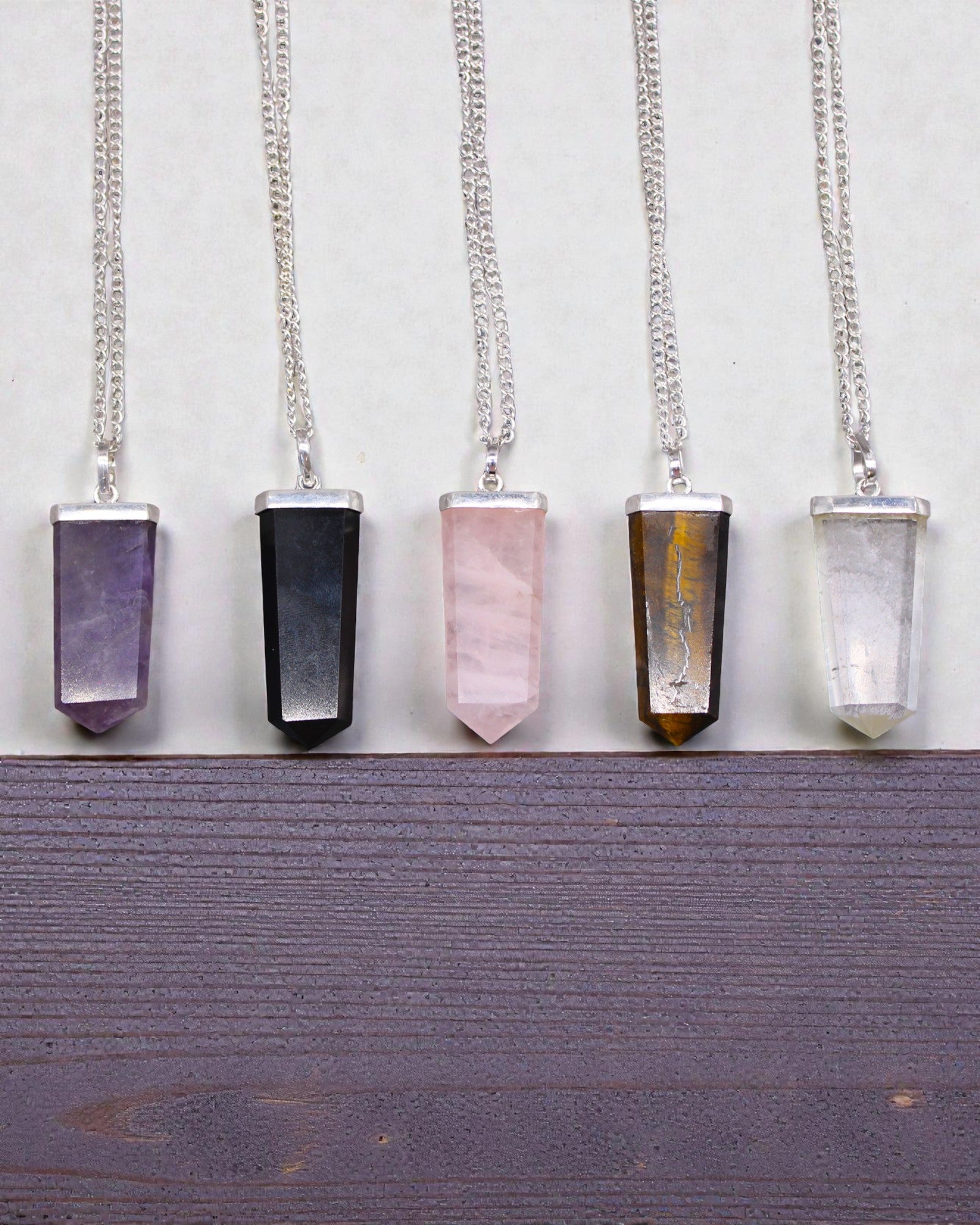 Krystalstråle – Fladt vedhæng i bjergkrystal med krystalslibning