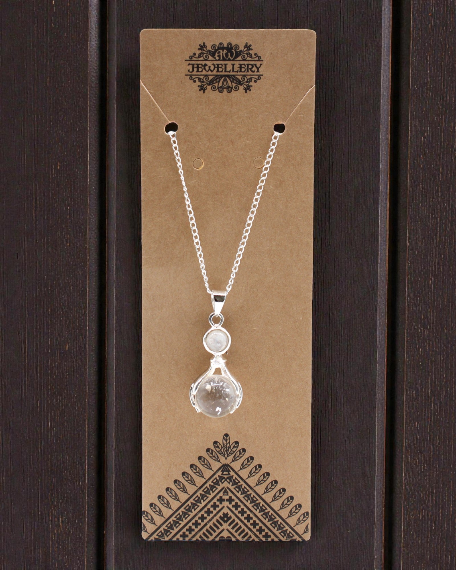 Krystalhænder – vedhæng med helbredende hænder af bjergkrystal