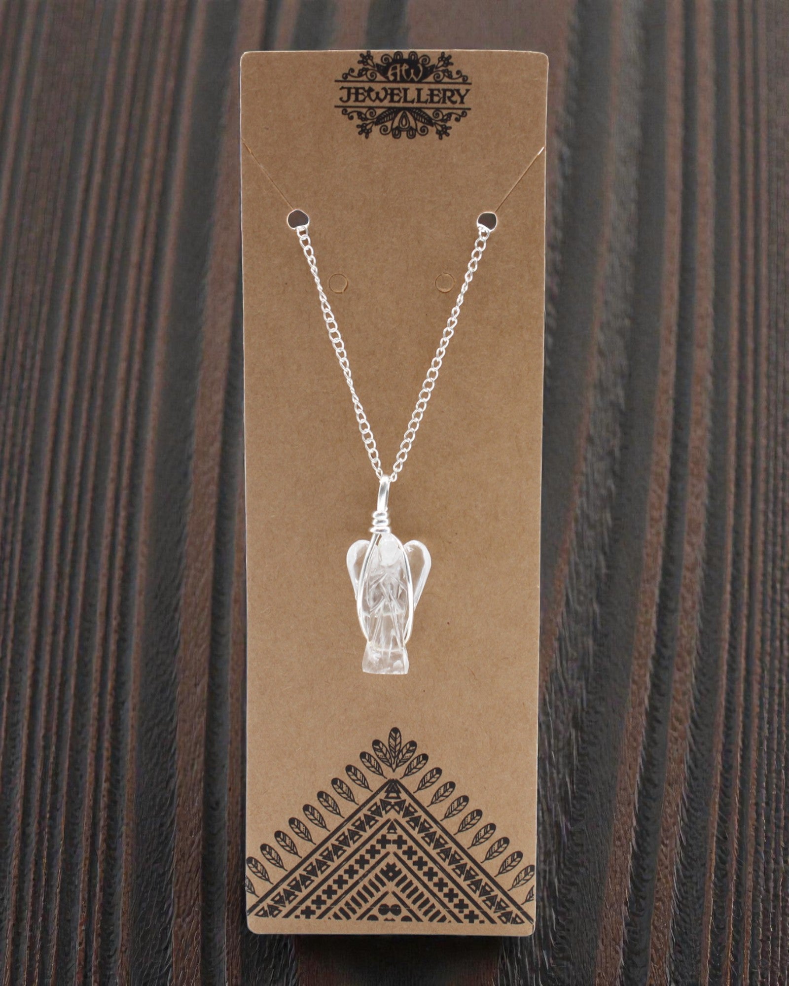 Guardian Crystal – Vedhæng skytsengel af bjergkrystal