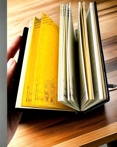 Vintage Dagbog "Livets Træ" A6 - Elegant Præget Omslag af Kunstlæder, 100 Sider