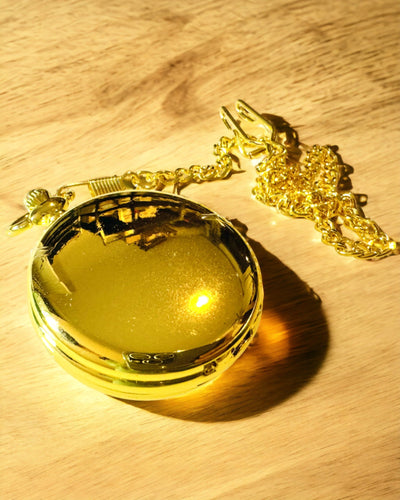 Klassisk Mekanisk Lommeur med Dobbelt Låg, Manuel, Guld Farve, med Gravering