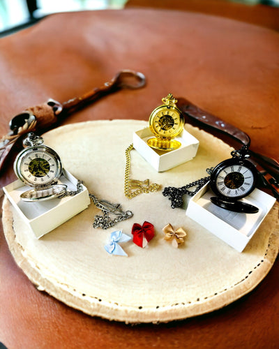 Klassisk Mekanisk Lommeur med Dobbelt Låg, Manuel, Guld Farve, med Gravering