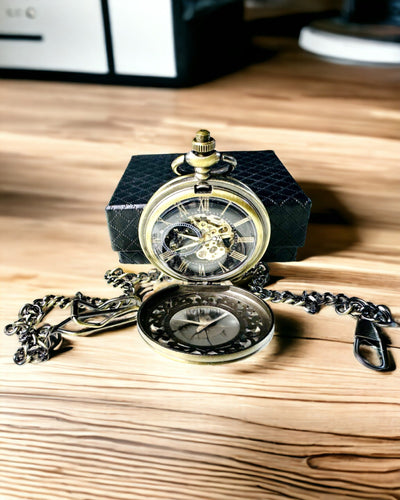 Eksklusivt Lommeur "Heritage" - Mekanisk og Vandtæt