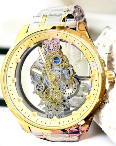 Mænds Kvartsur "Vision Sport" – Dobbeltsidet Gennemsigtig med Aluminium