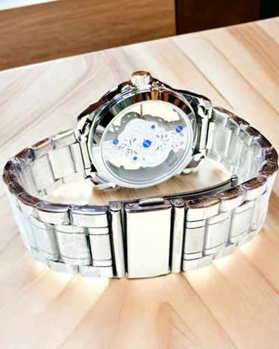 Elegant Herreur Kvarts - Transparent Mekanisme og Sporty Elegance