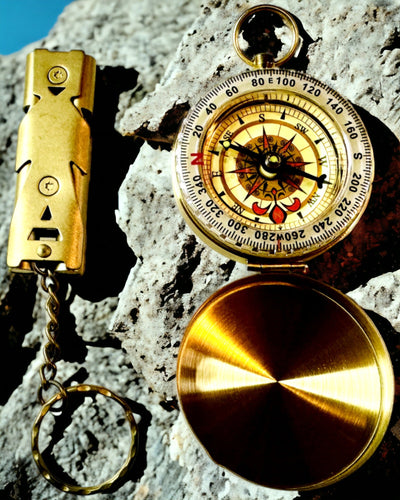 Elegant Sæt med Kompas og Signalfløjte