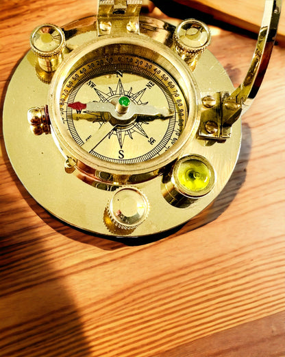 Navigationskompas med Sekstant og Mulighed for Personalisering - Maritim XL