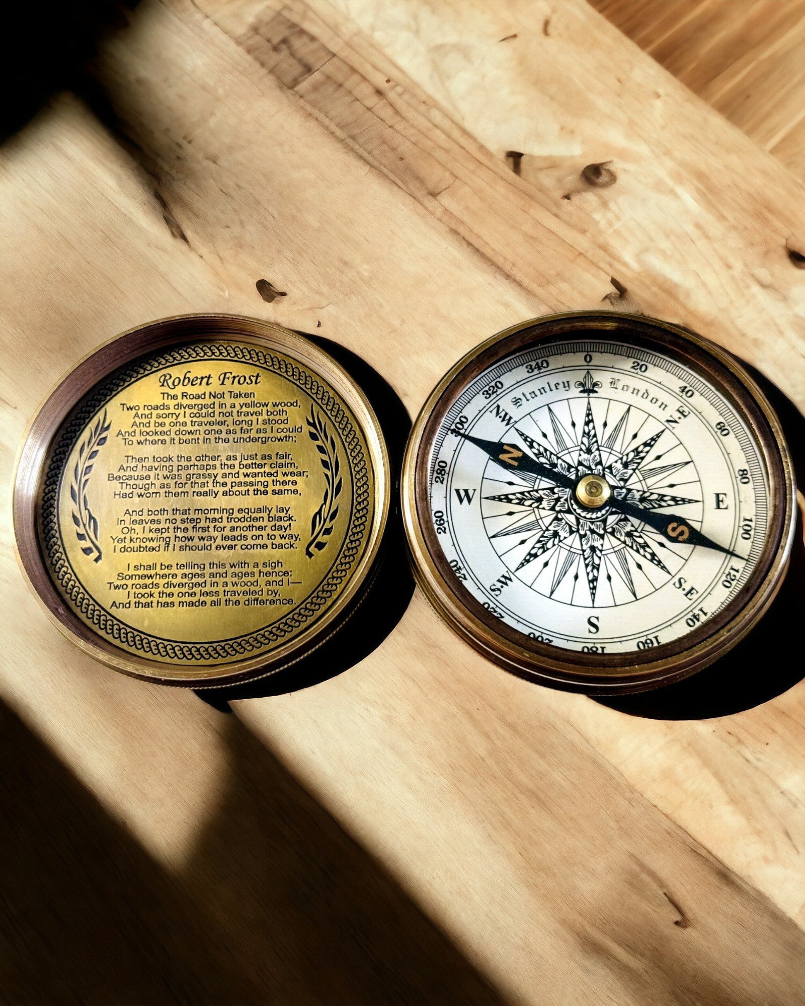 Sejlkompas "Stanley Marine London" med mulighed for personalisering, 2 varianter at vælge imellem