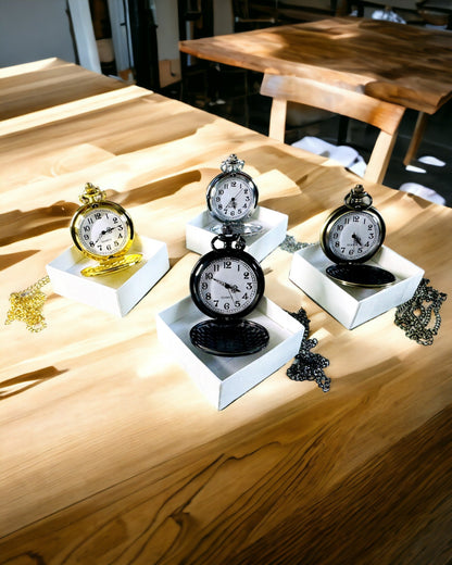 Vintage lommeur med mulighed for personalisering - børstet guld