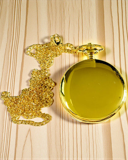 Guldfarvet Vintage Lommeur med Mulighed for Gravering