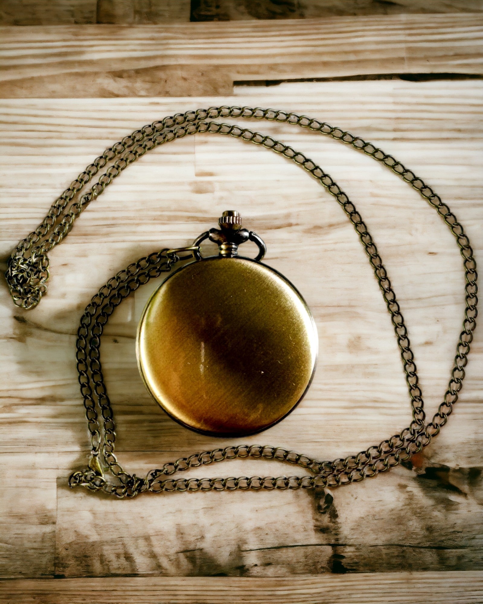Vintage lommeur med mulighed for personalisering - børstet guld