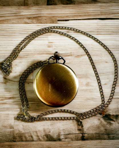 Vintage lommeur med mulighed for personalisering - børstet guld
