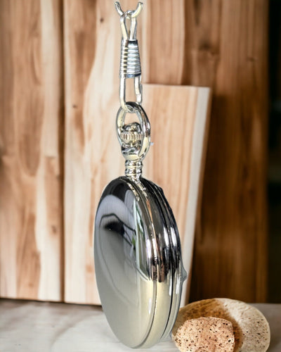 Sølv lommeur med kvartsbevægelse og mulighed for gravering