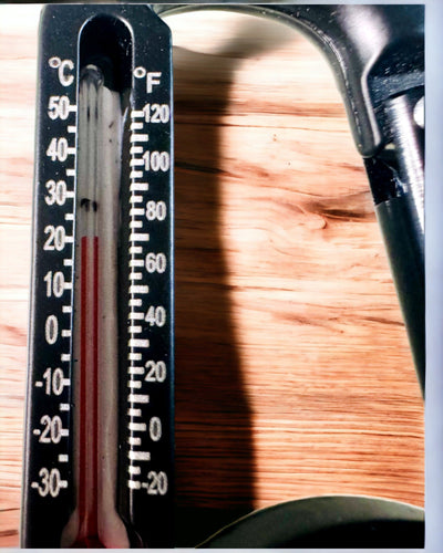 Karabinhagekompas med termometer, nøglering - mulighed for gravering