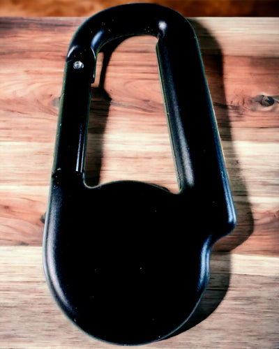 Karabinhagekompas med termometer, nøglering - mulighed for gravering