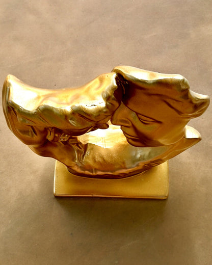 Figur "Złote Złączenie" - 13,5 cm høj, Dekorativ med Mulighed for Gravering