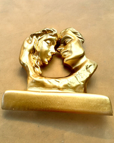 Figur "Złote Złączenie" - 13,5 cm høj, Dekorativ med Mulighed for Gravering