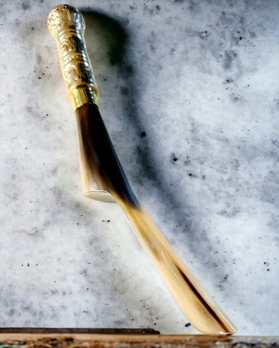 Premium Sko Horn "Elegancja Rajput" med Gravering Mulighed