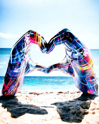 Kalejdoskop Hjerte – Håndlavet Harpynt med Mulighed for Gravering