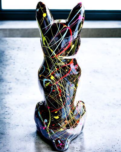 Farverig Kunstnerisk Hund - Håndmalet Fransk Bulldog, personalisering med gravering, ideel som gave