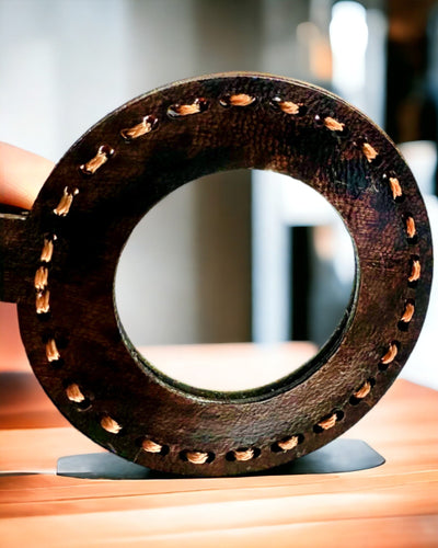 Indisk Artefakt Lup, læder, håndlavet - mulighed for personalisering med gravering